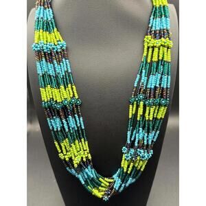 bead necklace multi-strand seed Bead.